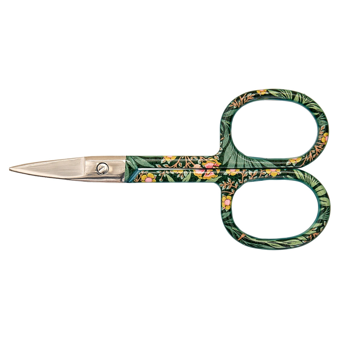 Broderisaks m. grønt blomster design