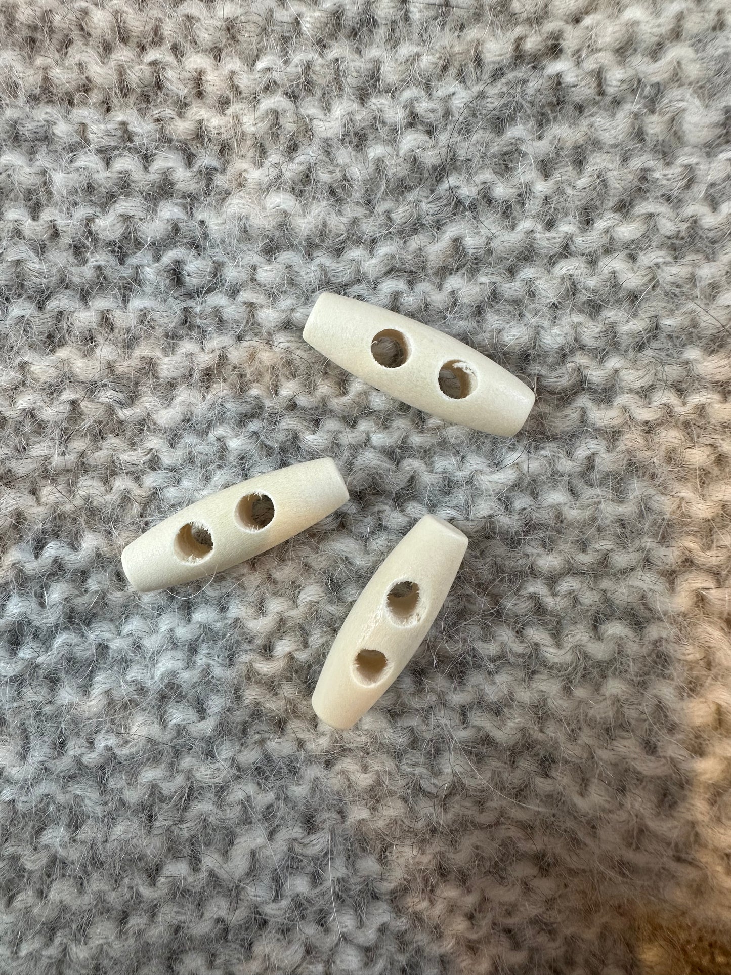 Duffle knap natur - 30 mm