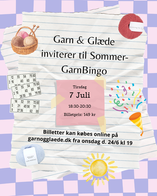SommerGarnBingo - Tirsdag d. 7/7 kl. 18:30-20:30