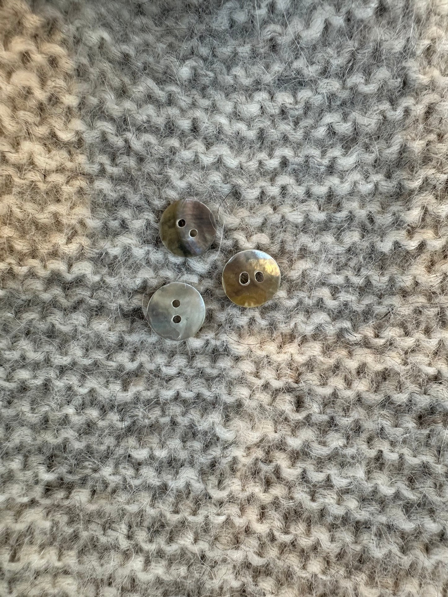 Perlemorsknap rund - 12 mm