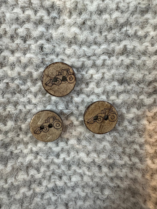 Natur knap med traktor - 15 mm