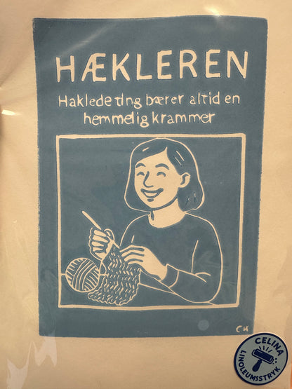 "Hækleren" linoleumstryk