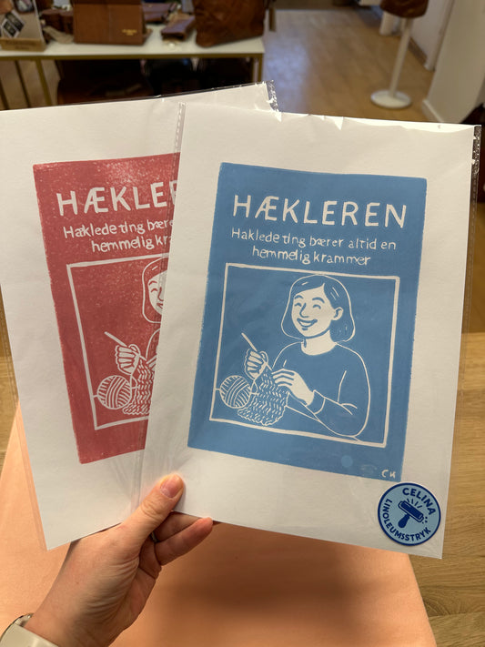"Hækleren" linoleumstryk