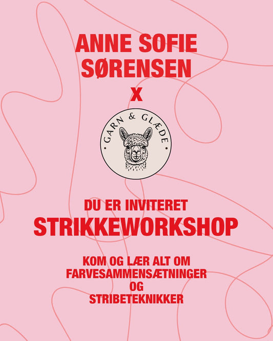 Strikkeworkshop med strikkedesigner Anne Sofie Sørensen - Torsdag d 26/3 kl. 18:30-21:00