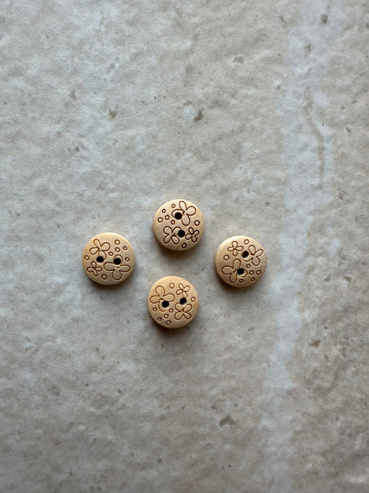 Træknap rund med mønster - 10 mm