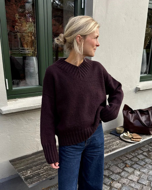 Hannah Sweater V-Neck - Petiteknit Opskrift